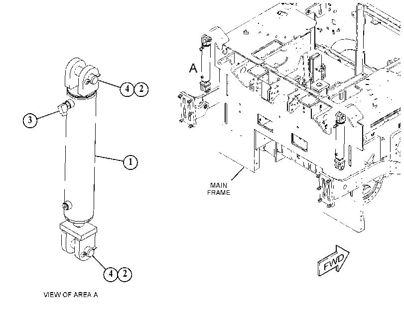CYLINDER & MTG GP-SCREED HOIST 4479843 CAT