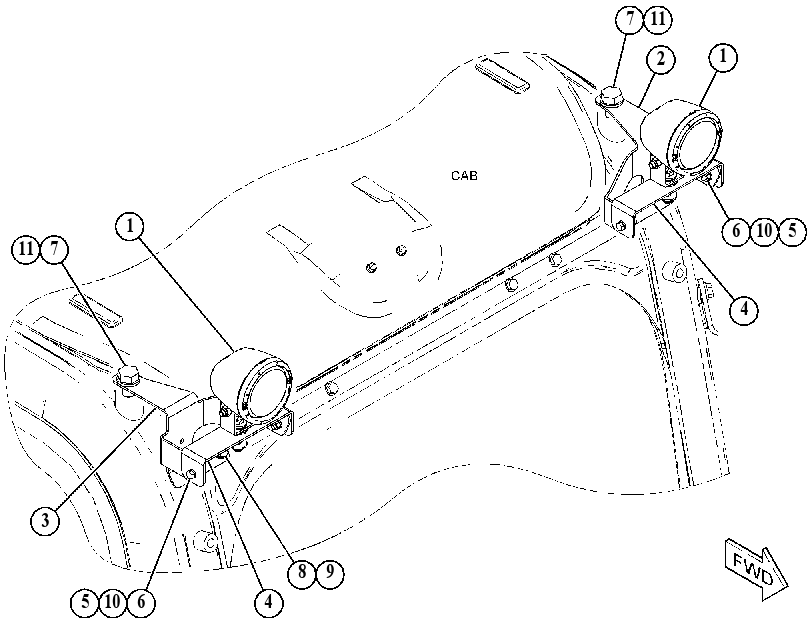 Освещение прожекторное 4584254 CAT
