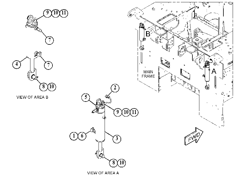 CYLINDER & MTG GP-AUGER 4479848 CAT