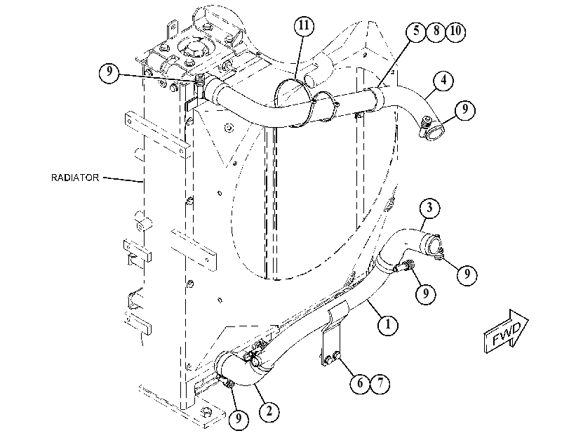 LINES GP-RADIATOR 4310417 CAT