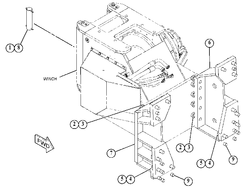 MOUNTING GP-WINCH 2173392 CAT