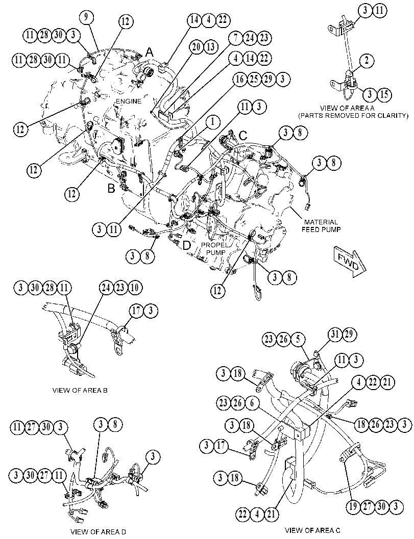 WIRING GP-POWER TRAIN 4708366 CAT