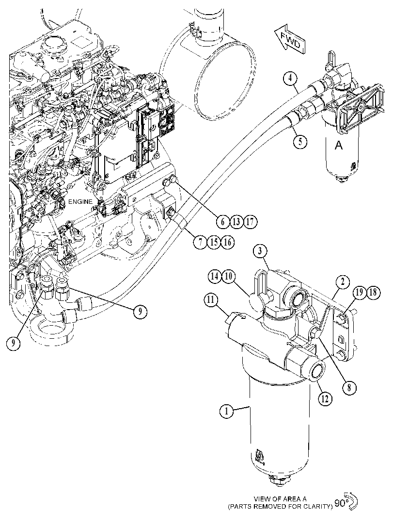 FILTER & MTG GP-ENGINE OIL 4722147 CAT