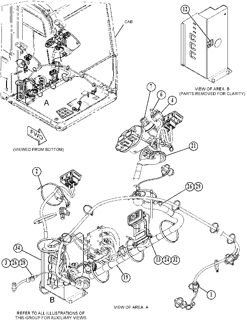 Проводка консоли 4624326 CAT