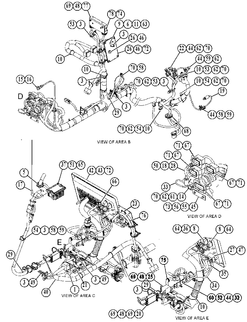 Проводка кабины 4179093 CAT