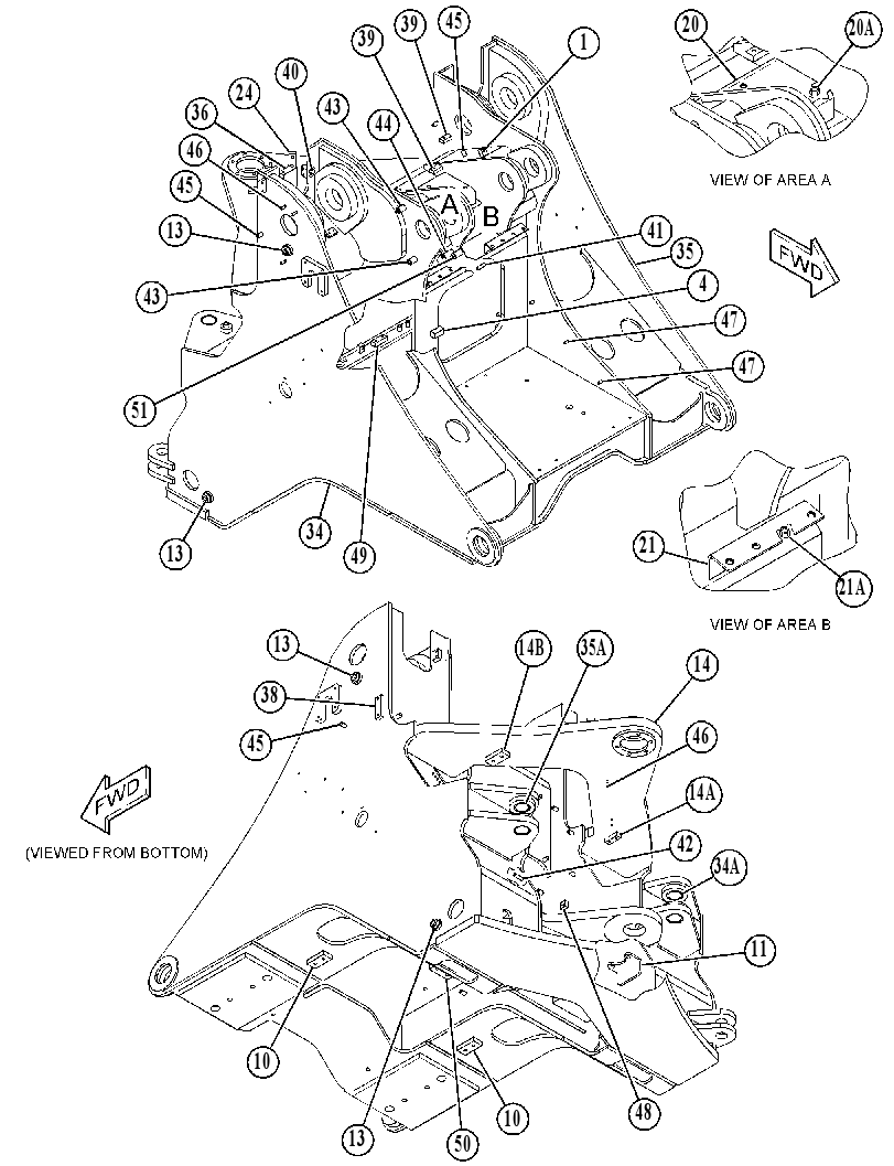 FRAME AS-FRONT 4437825 CAT