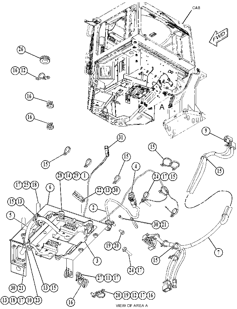 Проводка шасси 4528964 CAT