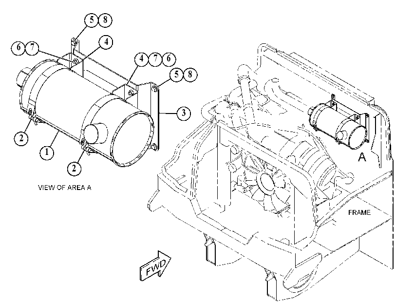 MOUNTING GP-MUFFLER 4455855 CAT