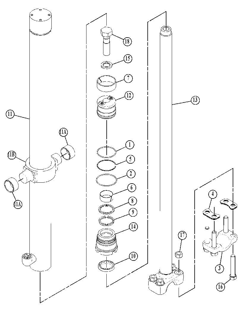 Цилиндр подъёма отвала 4225821 CAT
