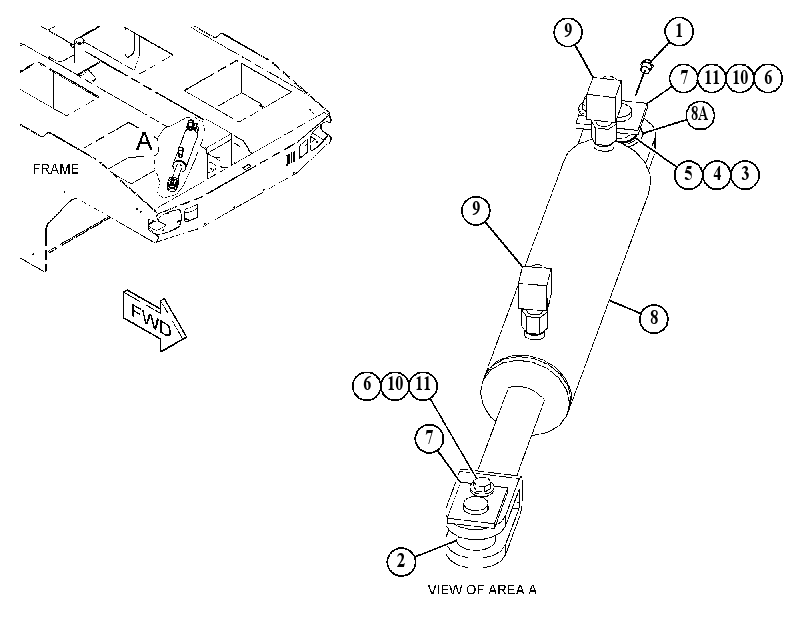 CYLINDER & MOUNTING GP 4502702 CAT