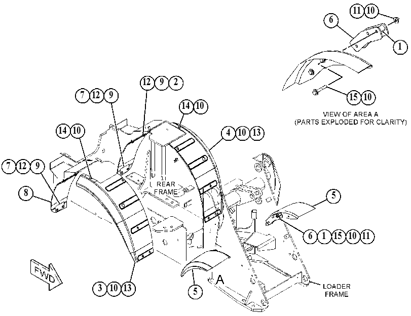 FENDER & MOUNTING GP 4888369 CAT