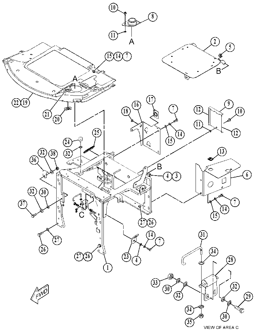 MOUNTING GP-SEAT 4343025 CAT