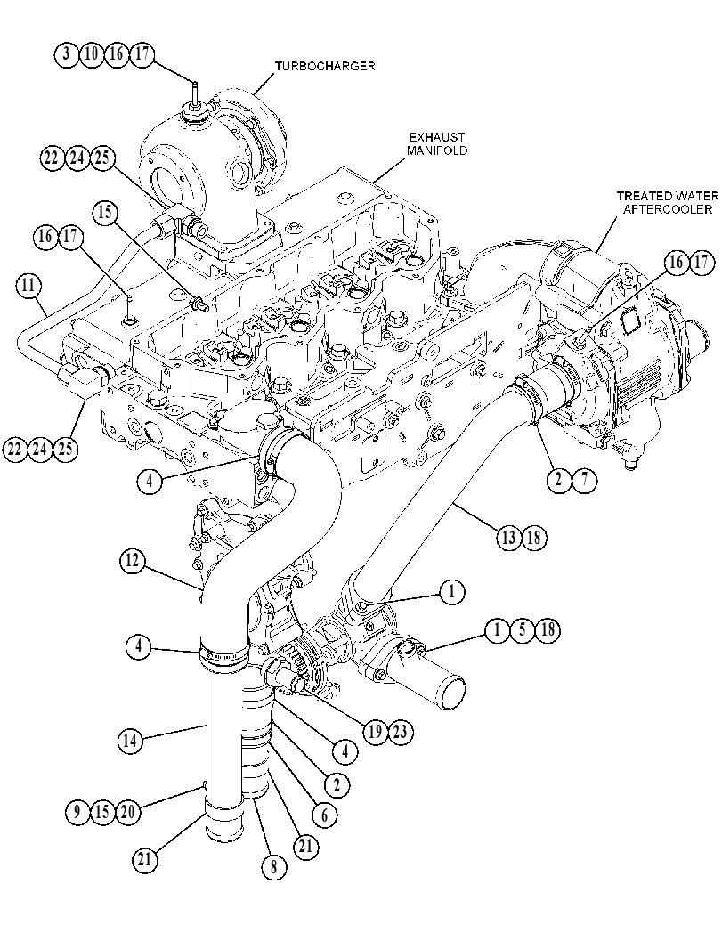 LINES GP-AUXILIARY FRESH WATER 4341328 CAT