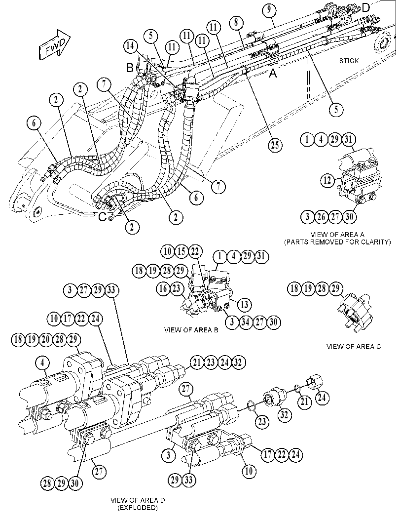 Трубопроводы рукояти 2193204 CAT
