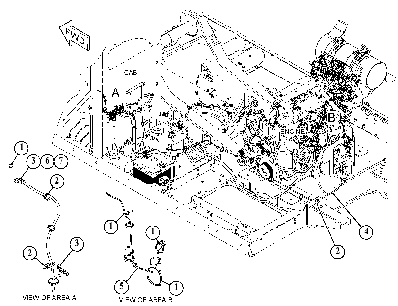 Проводка отопителя 4516476 CAT