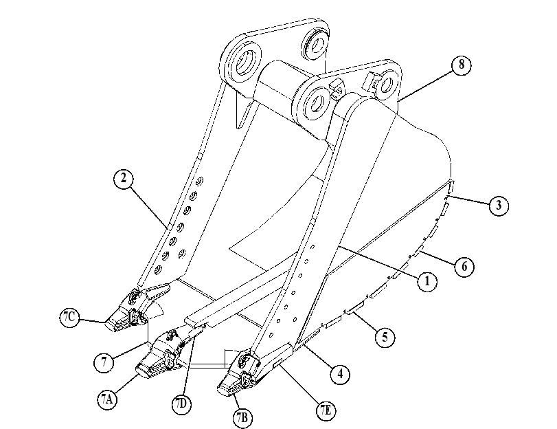 BUCKET AS-SEVERE SERVICE SPADE 4525056 CAT