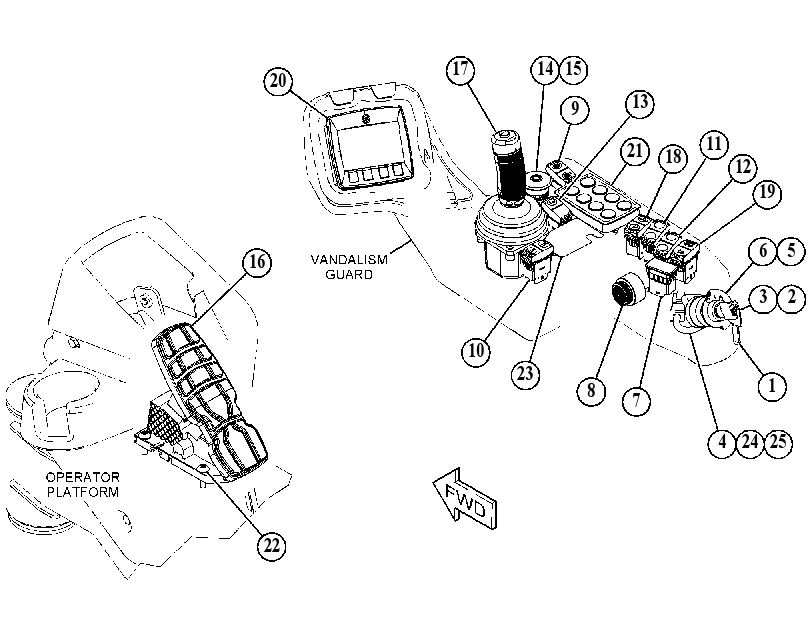 CONSOLE GP-INSTRUMENT 4455832 CAT