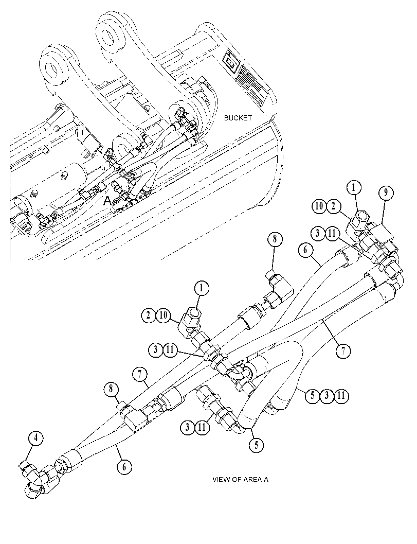 LINES GP-BUCKET TILT CYLINDER 4978491 CAT