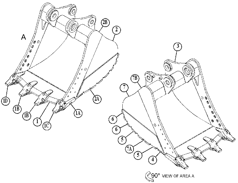 BUCKET AS-SEVERE SERVICE SPADE 4840427 CAT