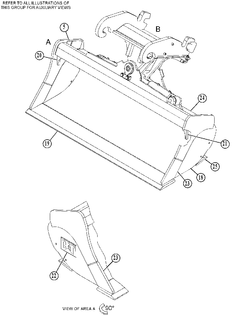 BUCKET GP-DITCH CLEANING 4840198 CAT
