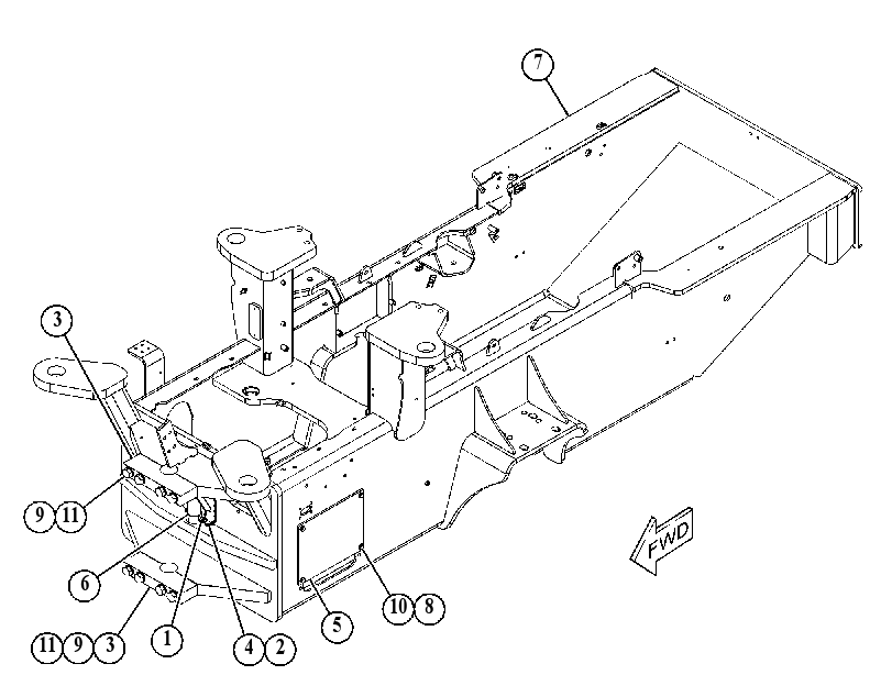 Рама задняя 4531554 CAT