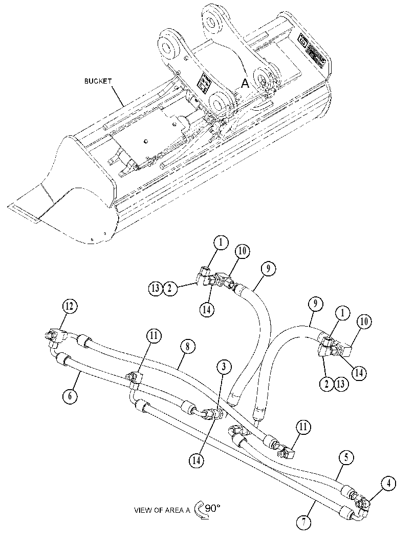 LINES GP-BUCKET TILT CYLINDER 4981695 CAT