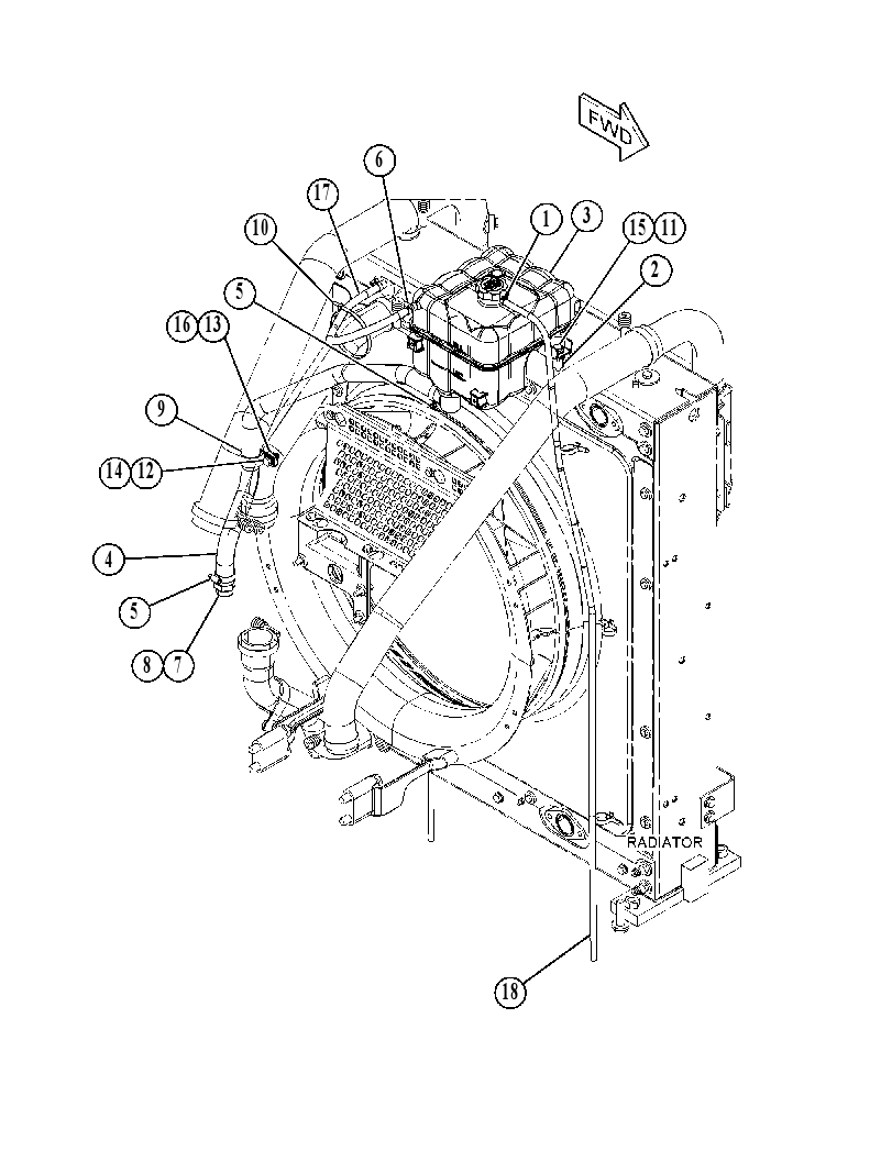 TANK & MTG GP-COOLANT 4404830 CAT