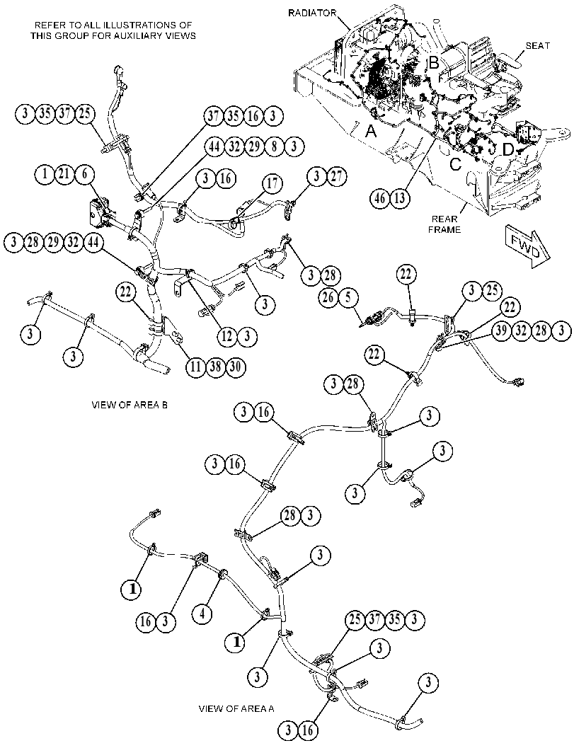 Проводка машины 4540247 CAT