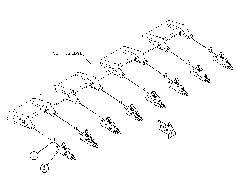 Коронка проникающая 2761636 CAT