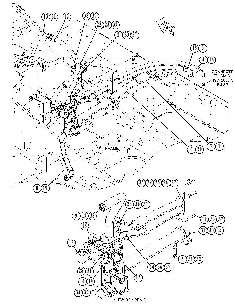LINES GP-HYDRAULIC CONTROL 4360422 CAT