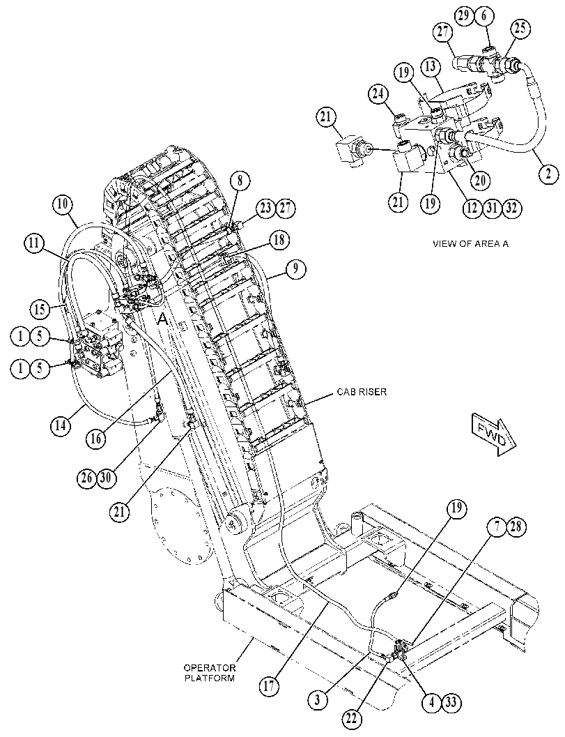 LINES GP-CAB RISER 4415702 CAT
