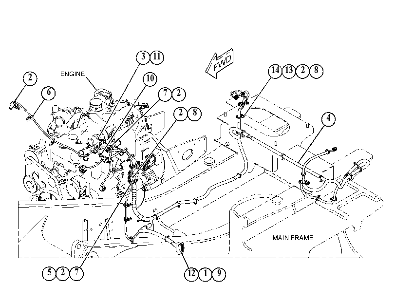 Проводка модуля AdBlue 4585456 CAT