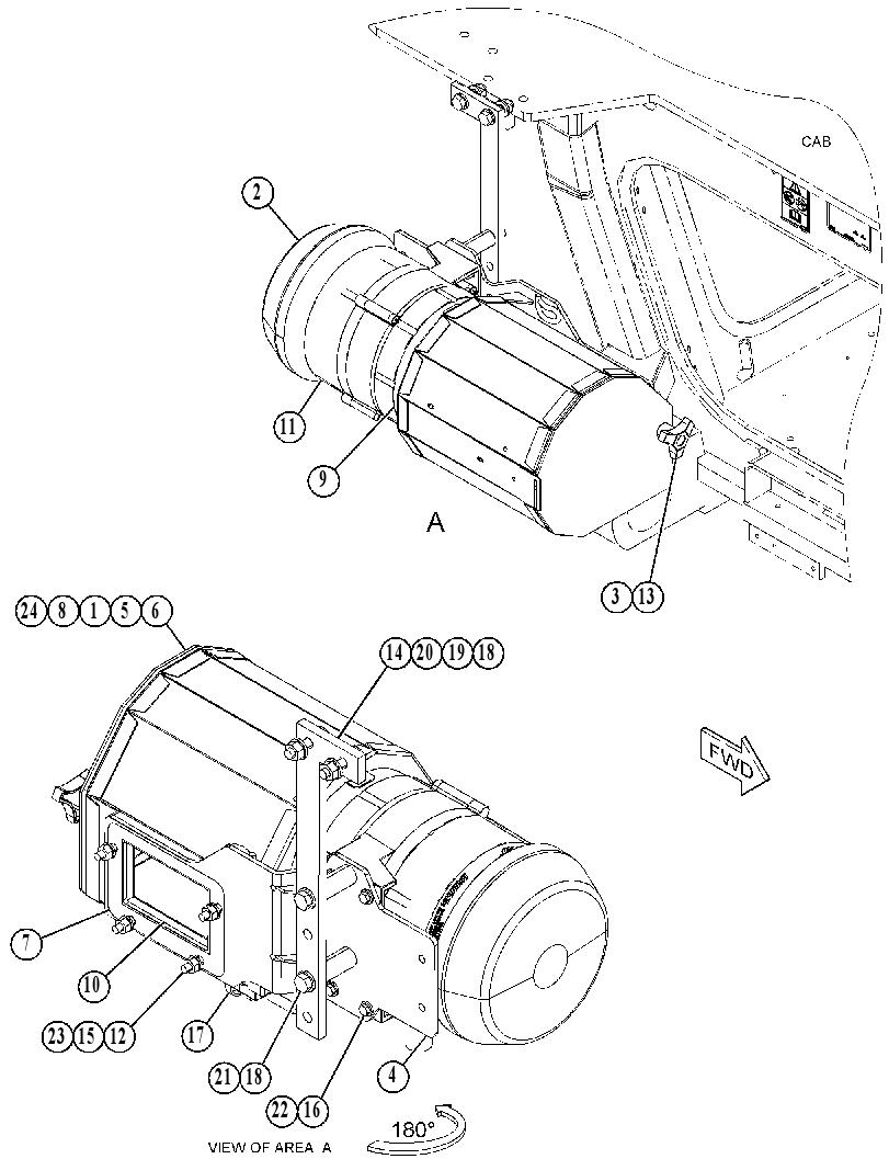 PRESSURIZER & MOUNTING GP 3750453 CAT