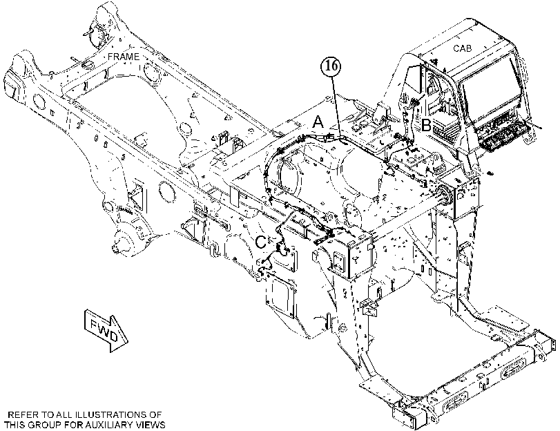 Проводка шасси 4641856 CAT