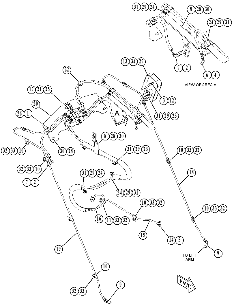 LINES GP-FRONT LUBRICATION 4367031 CAT