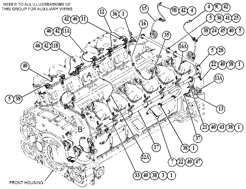 Проводка двигателя 4166670 CAT