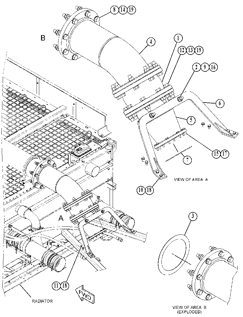 LINES GP-AFTERCOOLER AIR 4703809 CAT