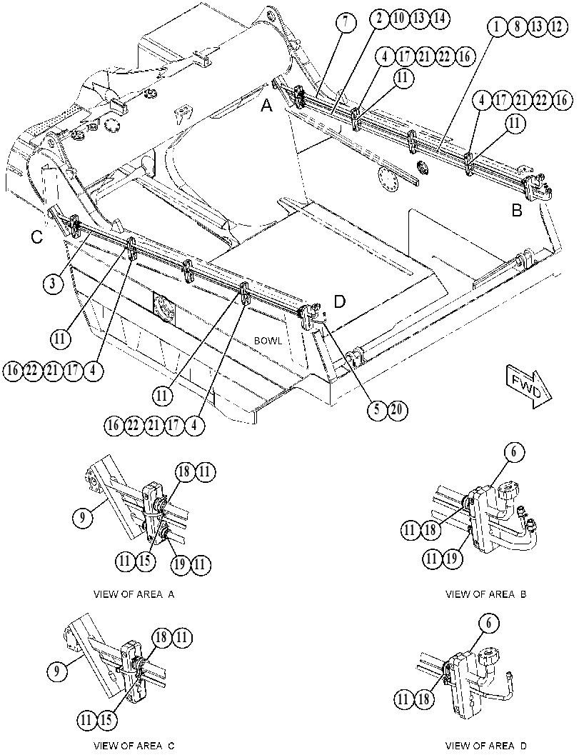 LINES GP-BOWL SIDE 3741718 CAT
