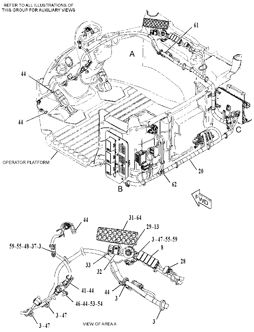 Проводка кабины 3721860 CAT