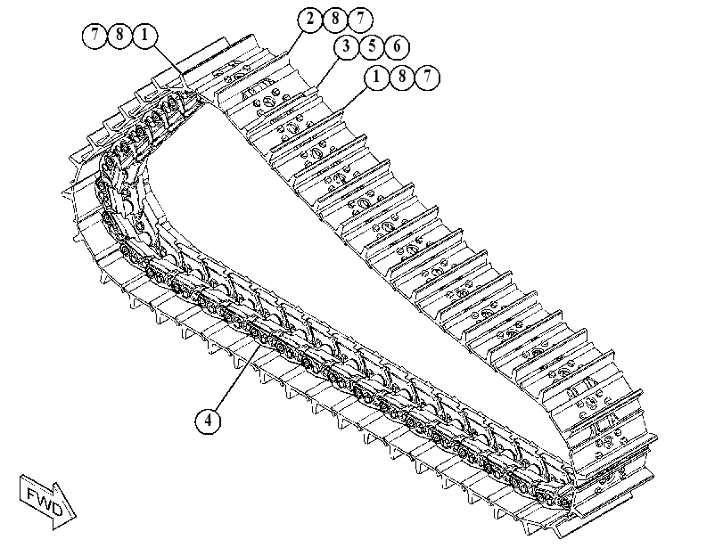 Гусеница 4953890 CAT