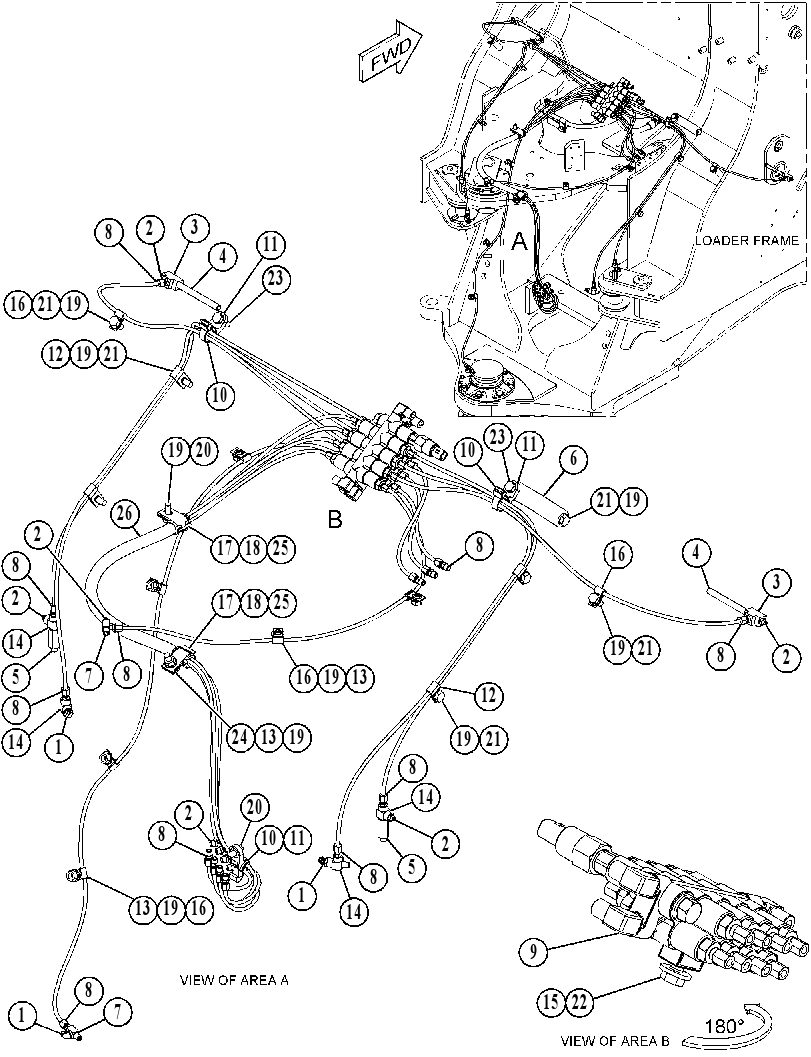LINES GP-REAR LUBRICATION 4367033 CAT