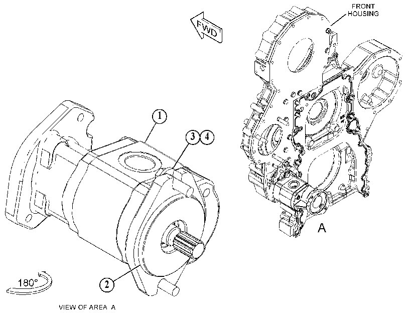Насос шестерённый 3741713 CAT
