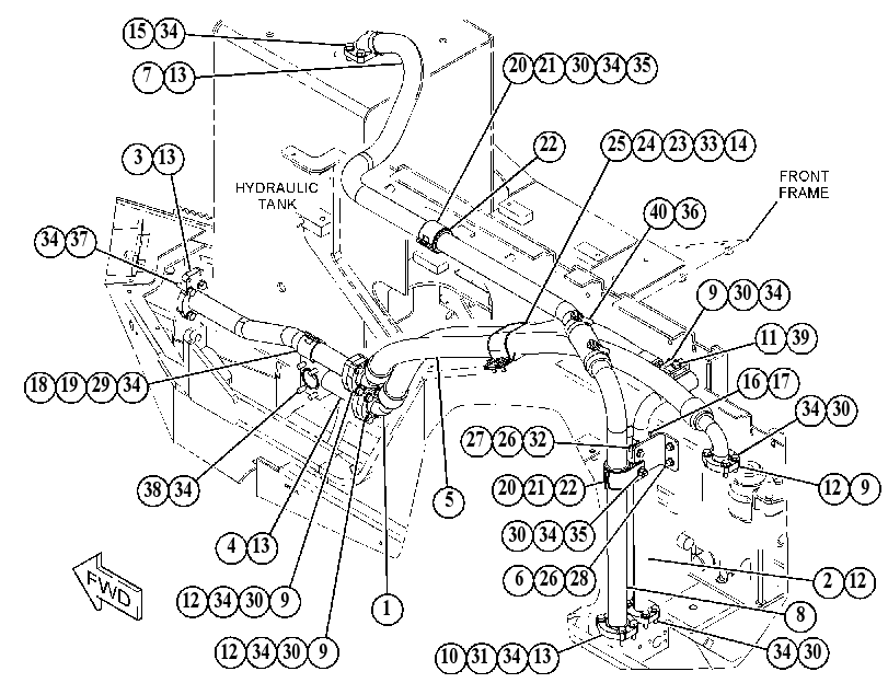 LINES GP-BRAKE OIL COOLER 4796969 CAT