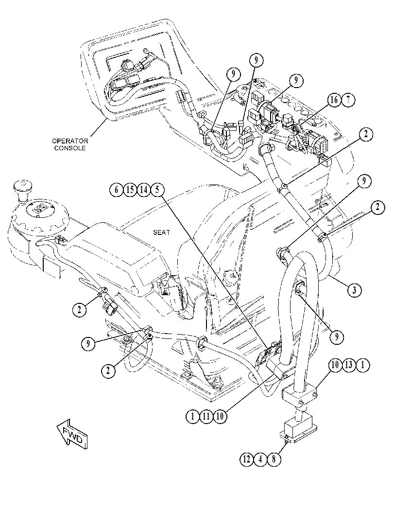 Проводка площадки 4241546 CAT