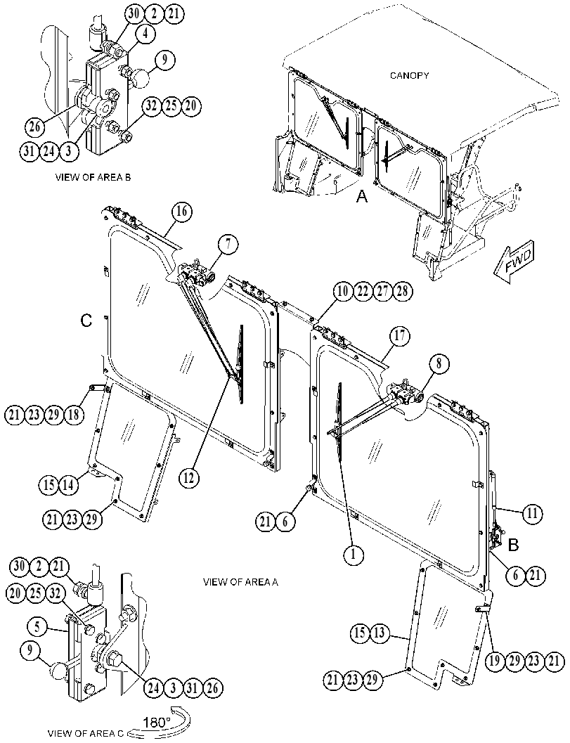 WINDOW GP-FRONT 4240228 CAT