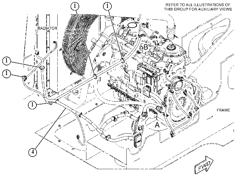 Проводка машины 4501531 CAT