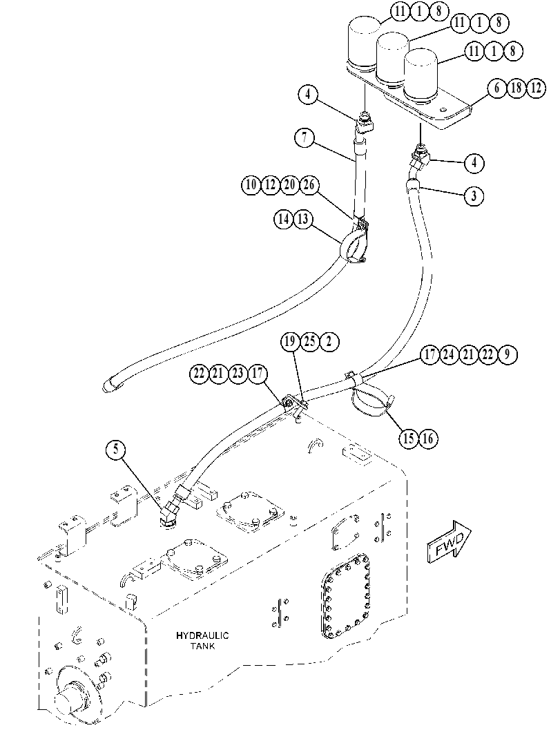 FILTER & LINES GP-HYDRAULIC 4931304 CAT