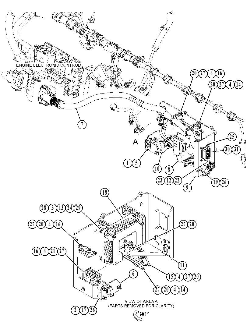 Проводка связи 4619435 CAT