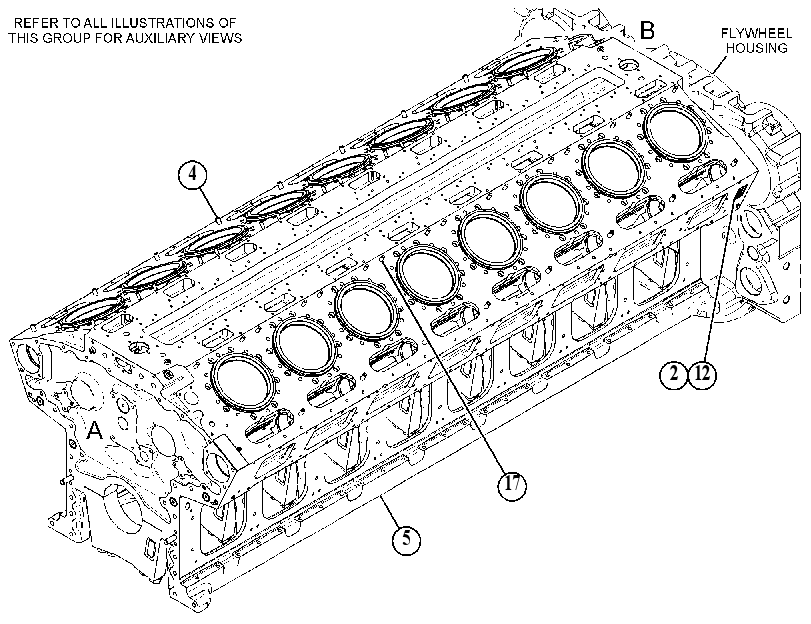 Блок цилиндров 4845418 CAT