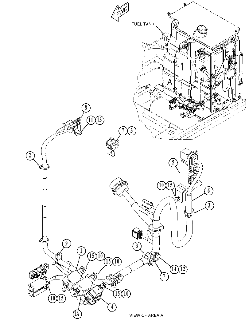 Проводка модуля AdBlue 4861619 CAT